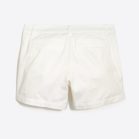 NWT!! J. CREW Factory 5" Classic Chino Shorts Solid White Pockets Preppy 12 - Picture 12 of 15